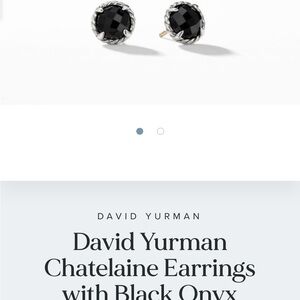 David Yurman Chatelaine Earrings with Black Onyx